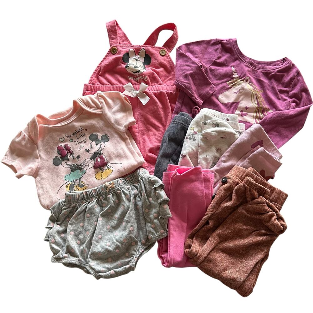 Girls Pink Minnie Mouse Matching Set - Disney-Inspired Kids Outfit